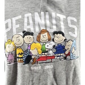 Peanuts Gang hoodie Sweatshirt Women's Medium Piano  Gray Charlie Brown Graphic